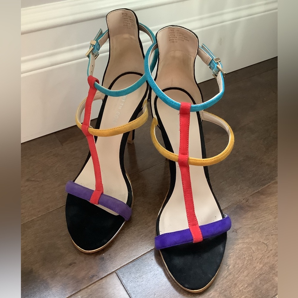Kenneth Cole New York Suede Multicolour High Heels size 7